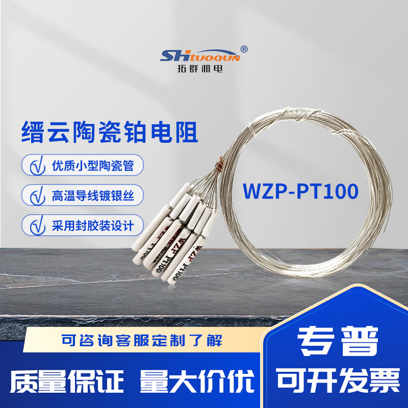 拓群高精度A級PT100溫度傳感器 鉑電阻 縉云熱電阻陶瓷電阻芯